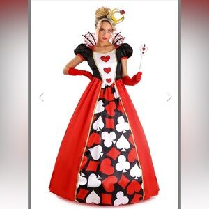 Queen of Hearts Woman Costume - Red and Black